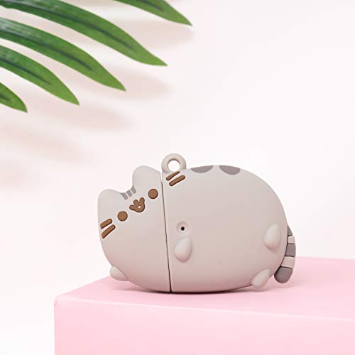 iFace x Pusheen The Cat [ Compatible with AirPods 1/2 ] Cute Silicone Protective Cover [Carabiner Clip Included] [Wireless Charging Capable] - Laying Down - Image 4