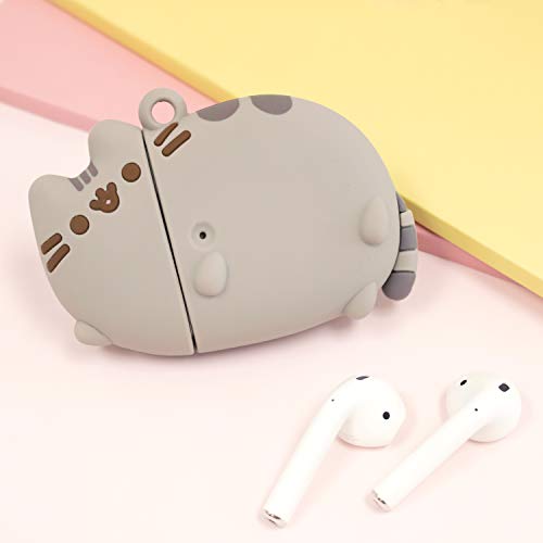 iFace x Pusheen The Cat [ Compatible with AirPods 1/2 ] Cute Silicone Protective Cover [Carabiner Clip Included] [Wireless Charging Capable] - Laying Down - Image 5