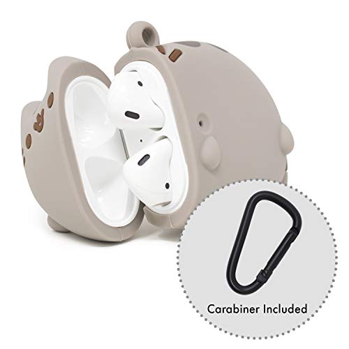 iFace x Pusheen The Cat [ Compatible with AirPods 1/2 ] Cute Silicone Protective Cover [Carabiner Clip Included] [Wireless Charging Capable] - Laying Down - Image 3
