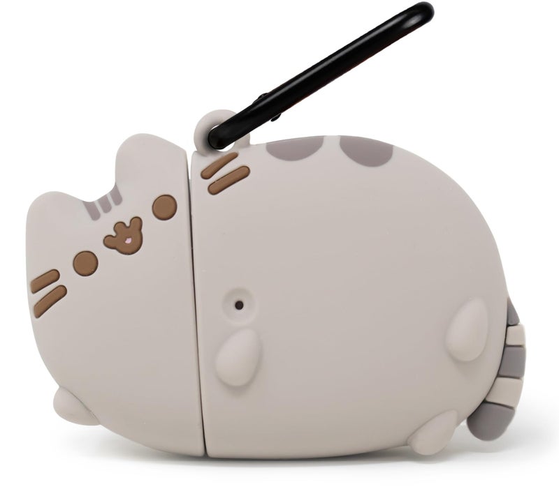 iFace x Pusheen The Cat [ Compatible with AirPods 1/2 ] Cute Silicone Protective Cover [Carabiner Clip Included] [Wireless Charging Capable] - Laying Down - Image 1