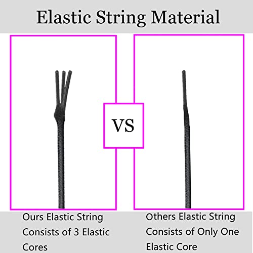 LUSTEMBER Elastic String for Bracelets, 1 mm x 110 Yards Sturdy Stretchy Elastic Cord for Jewelry Making, Necklaces, Beading - Black - Image 3