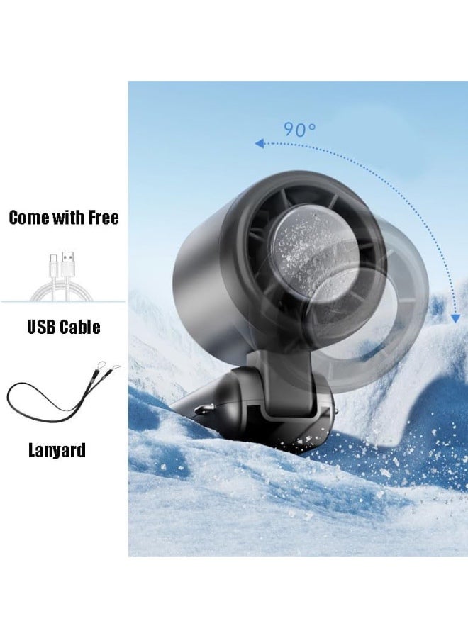 Portable Turbocharged Cooling Fan, Upgraded Cooling Tech Handheld & Foldable 29000RPM Ultra High Speed Ideal for Outdoor Travel & Office (Gunpowder) - Image 2