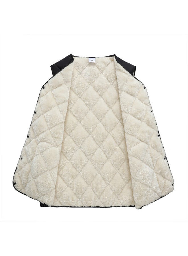 Yuzhaolin Thermal Vest For Men, Thickened And Fleece-lined, Inner And Outer Wear, Sleeveless Waistcoat For Middle-aged And Elderly Men - Image 4