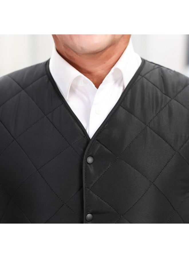 Yuzhaolin Thermal Vest For Men, Thickened And Fleece-lined, Inner And Outer Wear, Sleeveless Waistcoat For Middle-aged And Elderly Men - Image 5