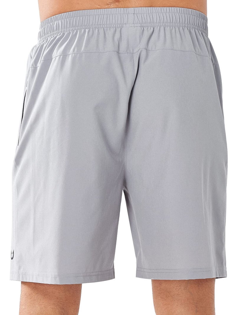 NORTHYARD Men's Athletic Running Shorts Quick Dry Workout Shorts Lightweight Sports Gym Basketball Shorts Hiking Exercise Grey-7 inches L - Image 2