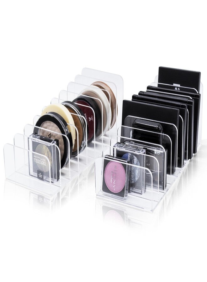 Brookstone, 2 Pack Pallet Holder Makeup Organizer for Vanity, Fits up to 9 Accessories on Each Organizer, Versatile Storage Solution, Cosmetic Display Case for Palette - Image 1