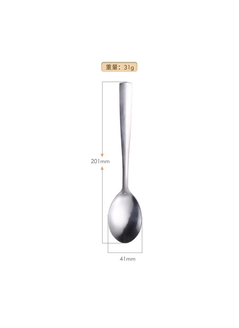 Generic - SOURCE manufacturer hotel stainless steel tableware suit creative flat handle ice spoon Western steak stainless steel knife, fork and spoon Flat handle ice spoon - Image 1