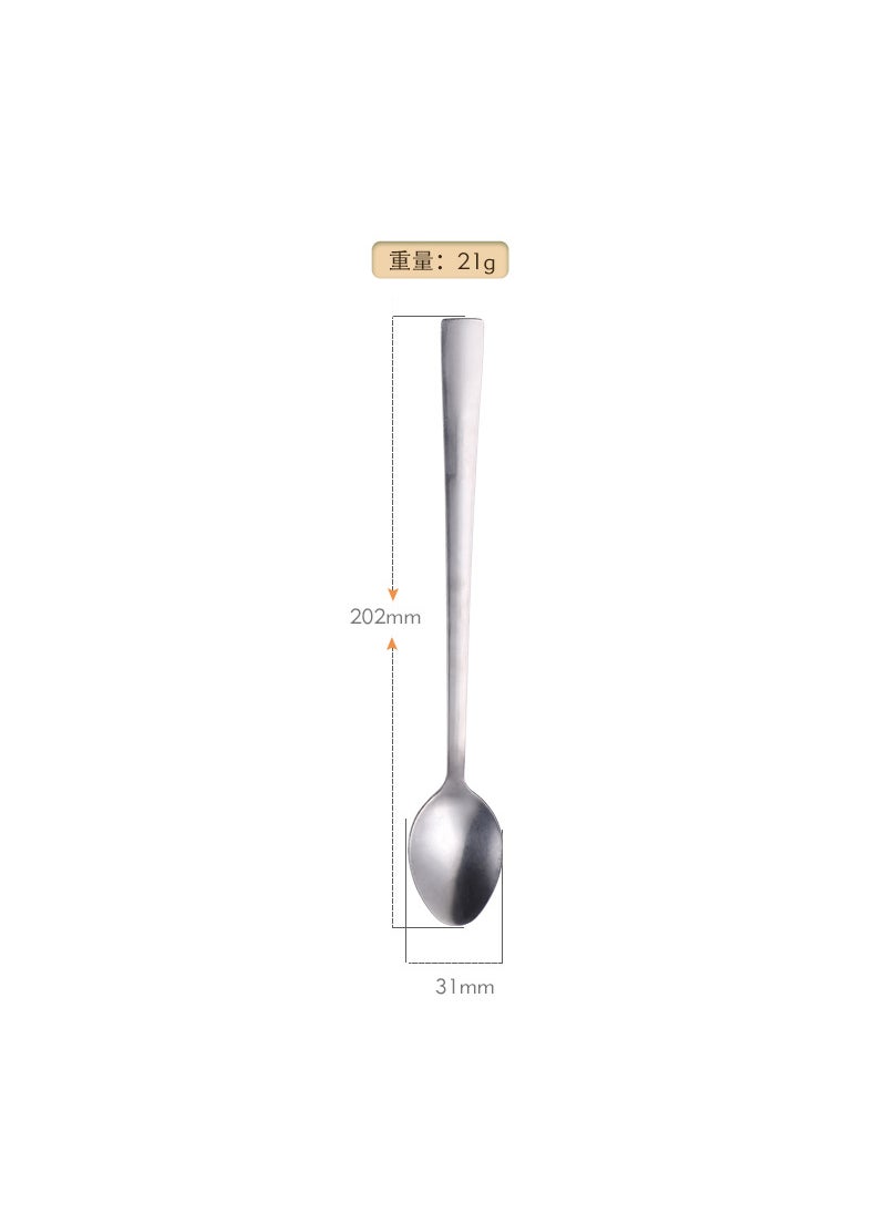 Generic - SOURCE manufacturer hotel stainless steel tableware suit creative flat handle ice spoon Western steak stainless steel knife, fork and spoon Flat handle ice spoon - Image 1