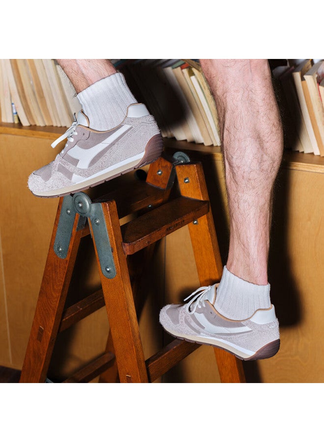 DIADORA أحذية ديادورا الرجالية والنسائية الكاجوال Runmover Synth باللون الرمادي/الأبيض/البني. يُنصح بطلب نصف مقاس أكبر. مقاس 39 - Image 3