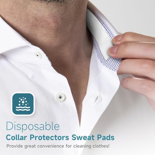 KLIFFOO 2 Pcs Collar Protector Sweat Tape, Disposable Sweat Absorbing Pad, Self-Adhesive Sweat Absorbing Pads for Shirt Collar, Hats Liner, Caps Brims, Against Collar Sweat & Stains Protector (PACK 2) - Image 4