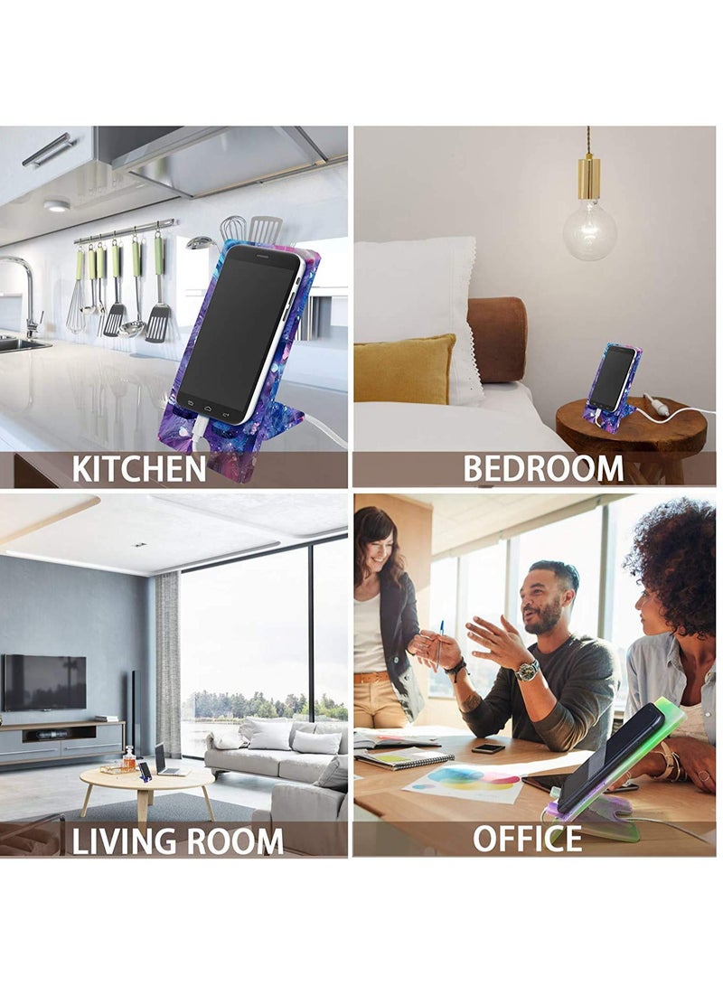 SOLARAE Cell Phone Stand Resin Mold Silicone Mobile Holder Epoxy Casting Moulds for DIY Craft Bracket Used to Give Gifts Women Children Decorations (Pink) - Image 4