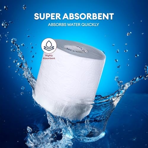 MISTIQUE 2 Ply 180 Pulls Toilet Paper Roll | 180 Pulls x 6 Rolls | Soft and Highly Absorbent | 100% Natural Virgin Pulp | Dispenser Friendly | Super Soft | Family Pack of 6 Rolls - Image 4