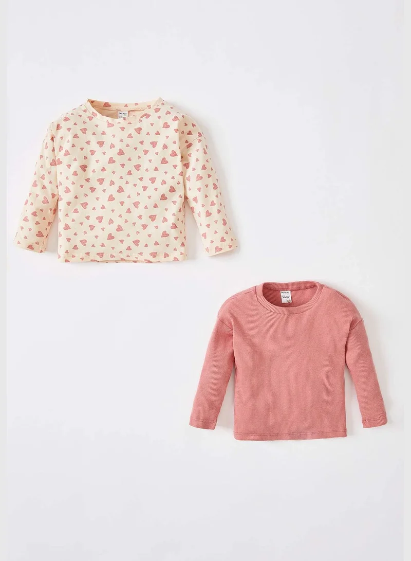 ديفاكتو 2 Pack BabyGirl Knitted Regular Fit Long Sleeve Body