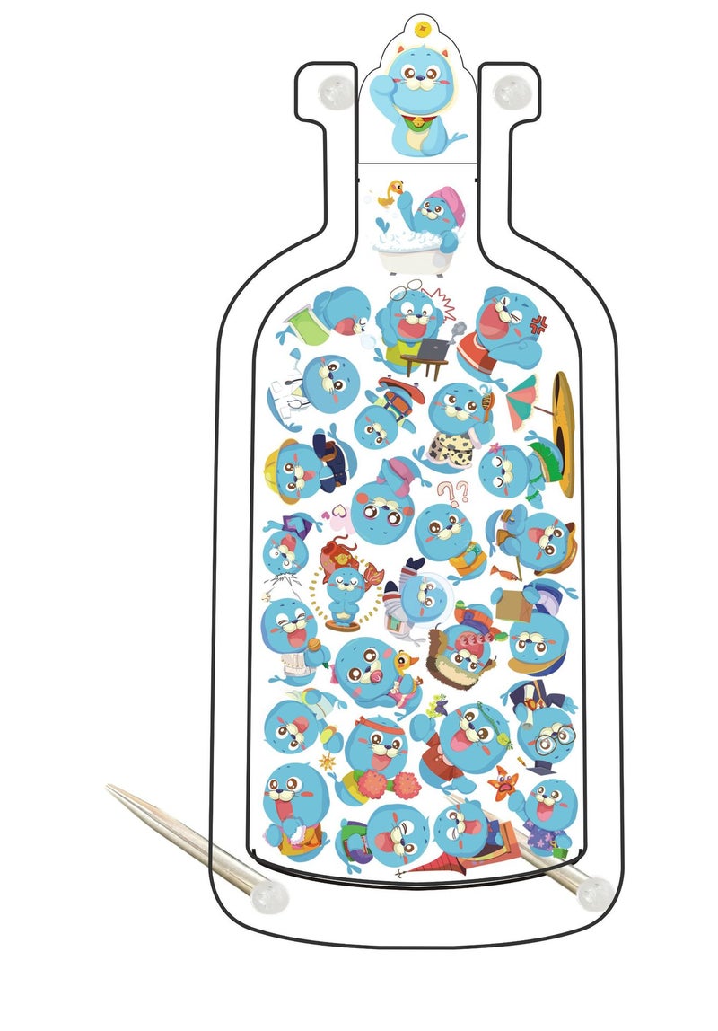 Transparent Acrylic Puzzle Factory Bottle Cute Cat Rabbit Duck Cartoon Anime Peripheral Puzzle Customized Educational Toys - Image 1