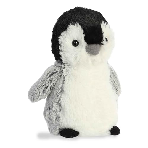Aurora® Adorable Mini Flopsie™ Pippin Penguin™ Stuffed Animal - Playful Ease - Timeless Companions - Gray 8 Inches - Image 2