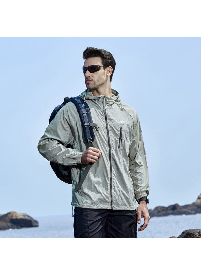 Jeep Upf50+ Men's Summer Sun Protection Jacket Outdoor Casual Comfortable Versatile Hooded Cardigan Coat Men - Image 3