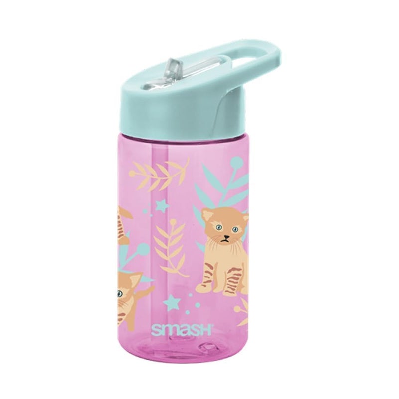 Smash Cats Sipper Water Bottle with Handle - 450 ml