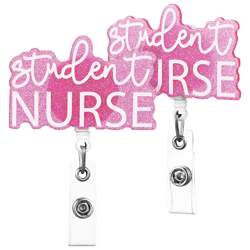 Retractable Nurse Badge Reels 2 Pack With Clip For Hospital Clinical And Student Use - Image 2