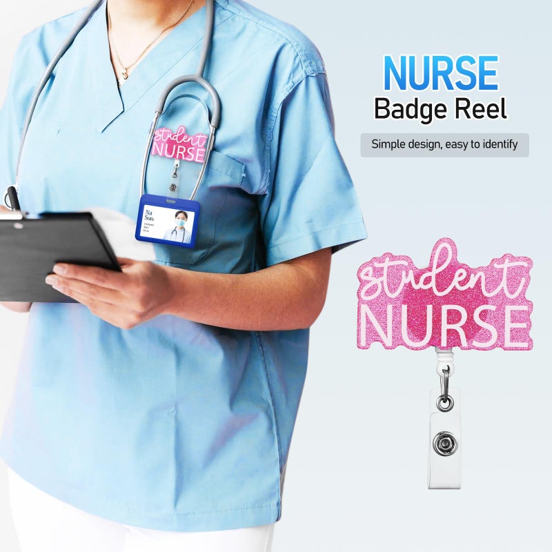 Retractable Nurse Badge Reels 2 Pack With Clip For Hospital Clinical And Student Use - Image 5