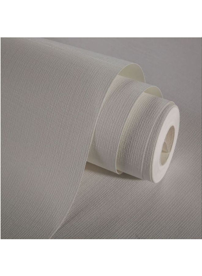 Wall Paper Modern Simple Style Solid Color Non-woven Fabrics Wallpaper White One Size - Image 2