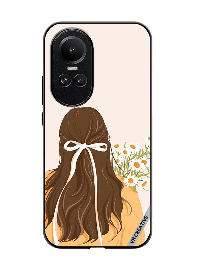 VR CREATIVE Protective Case Cover For Oppo Reno 10 Girl Design Multicolour - Image 1