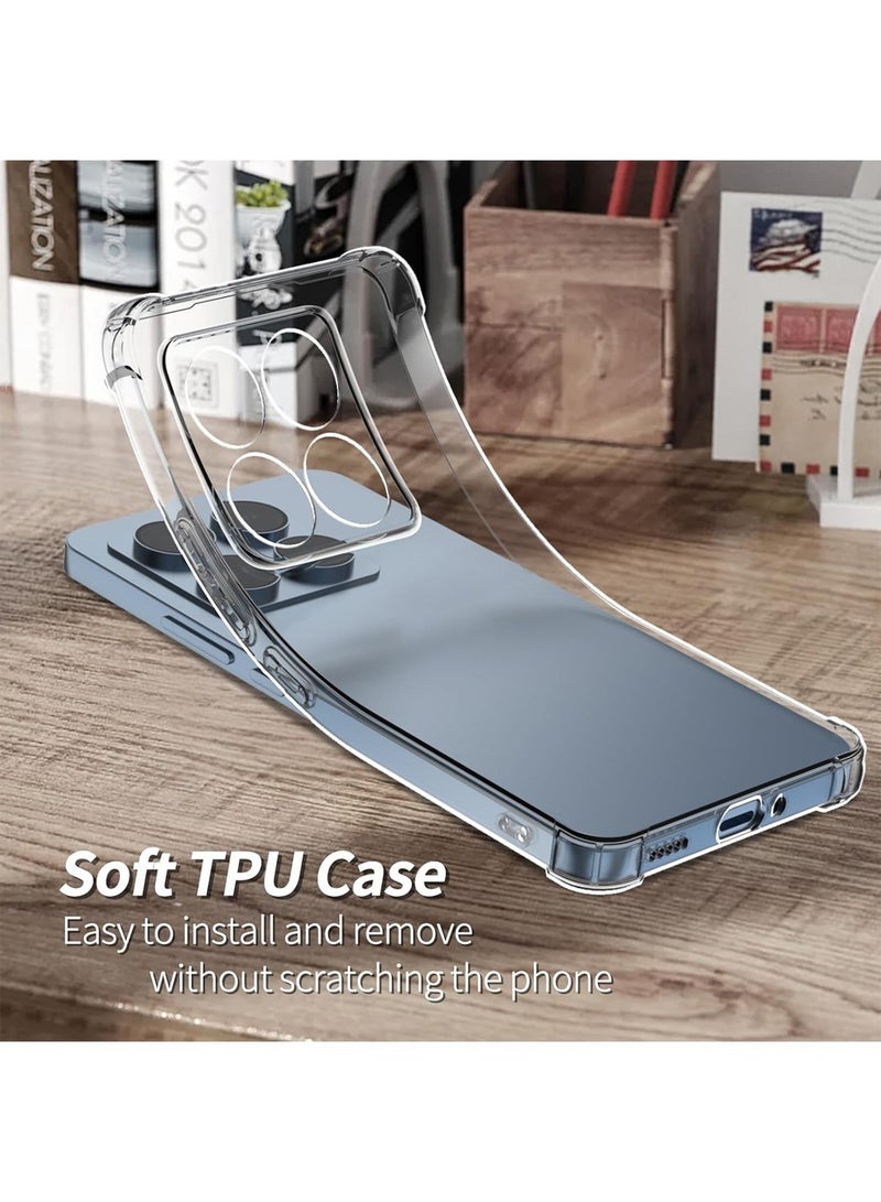 Techie Xiaomi 14T TPU Bumper Corner Case with Camera Lens Protection Transparent Protective Back Cover - Image 2