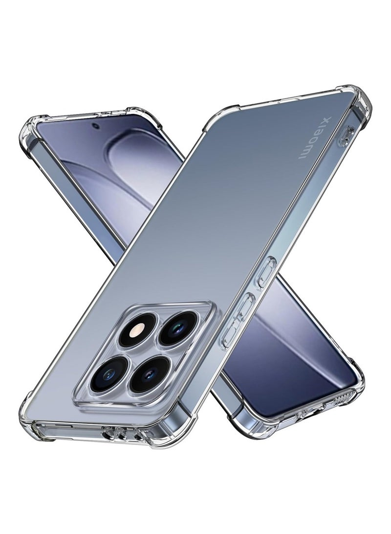 Techie Xiaomi 14T TPU Bumper Corner Case with Camera Lens Protection Transparent Protective Back Cover - Image 1