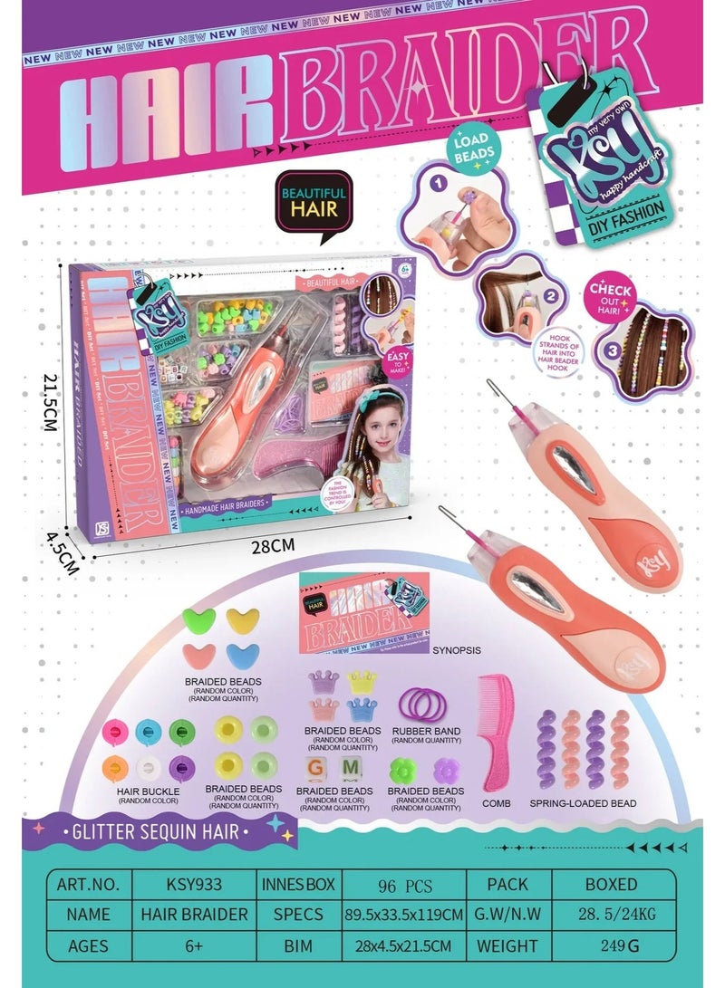 TOY GARDEN Magic Hair Braiding Machine for Girls – DIY Automatic Braid Toy | Easy Hair Styler Kit for Kids | Fun Gift for Girls Ages 6+ - Image 1