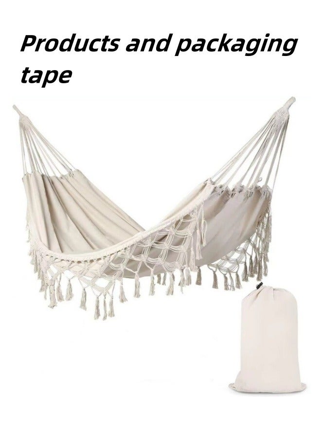 إم مياويان سرير معلق من قماش الكانفاس مع حبال نايلون، كرسي معلق خارجي مانع للانقلاب، شبكة سرير - Image 2