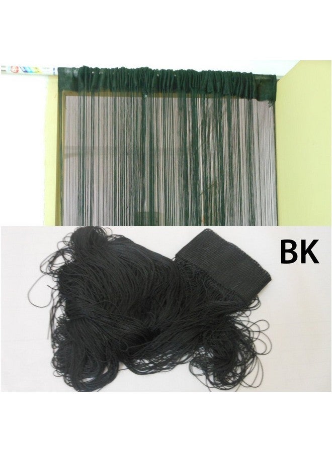 Exporthub 1 Piece Beautiful Polyester Door Threads String Curtain - 7ft, Black (EHSPR562_74) - Image 2