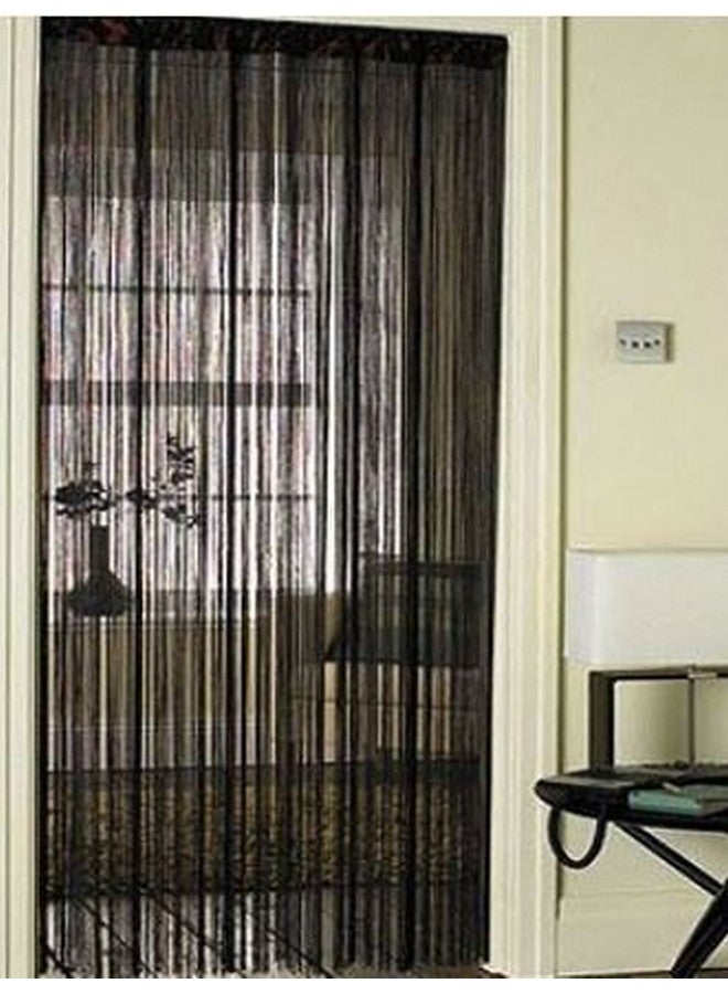 Exporthub 1 Piece Beautiful Polyester Door Threads String Curtain - 7ft, Black (EHSPR562_74) - Image 3