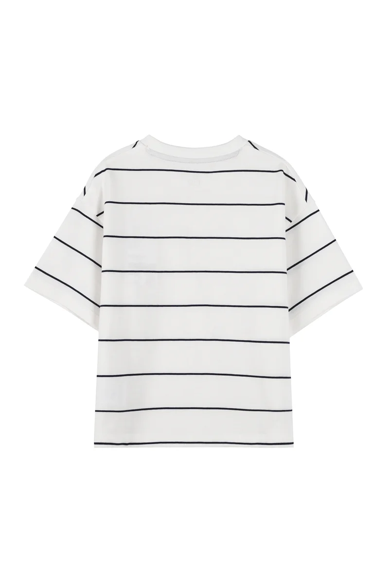 جيوردانو تيشيرت أبيض مخطط للأطفال