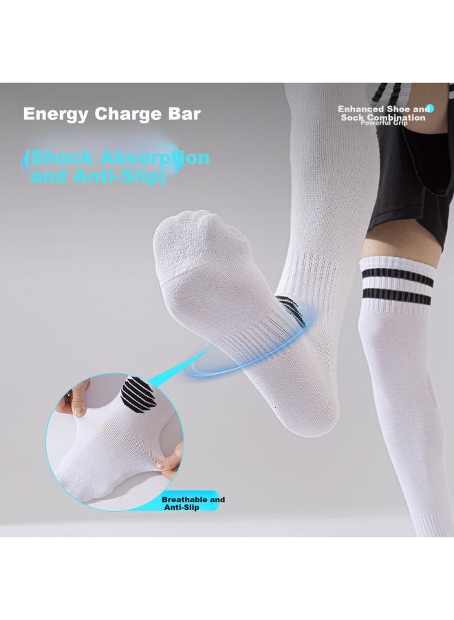 CASPIAN WOLF Lihai Wolf Men's Cotton Long Over-the-knee Football Socks Thin Non-slip Breathable Sports Socks Children's Football Training Socks - Image 2