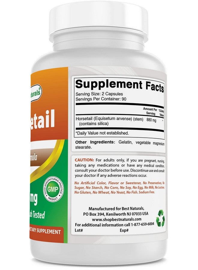 Best Naturals Horsetail 440 mg 180 Capsules - Image 5