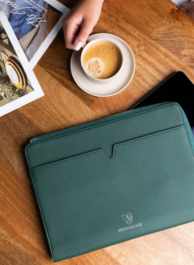 Veganologie Eden Apple Leather Tech Sleeve 11" in Green Made From 20 Apples