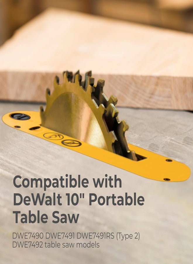TonGass Dado Throat Plate Compatible with DeWalt 10" Portable Table Saw, Fits for DWE7490, DWE7491, DWE7491RS (Type 2), DWE7492 - Made from Aluminum Alloy - Image 3