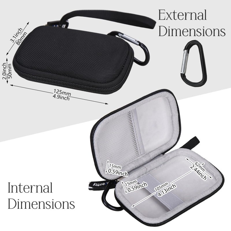 worfty Carrying Case for HiFi Walker H2/ SnowSky/FiiO Echo MINI/Surfans F20/ MECHEN M30 HiFi MP3 Music Player(Case Only) (Black) - Image 3