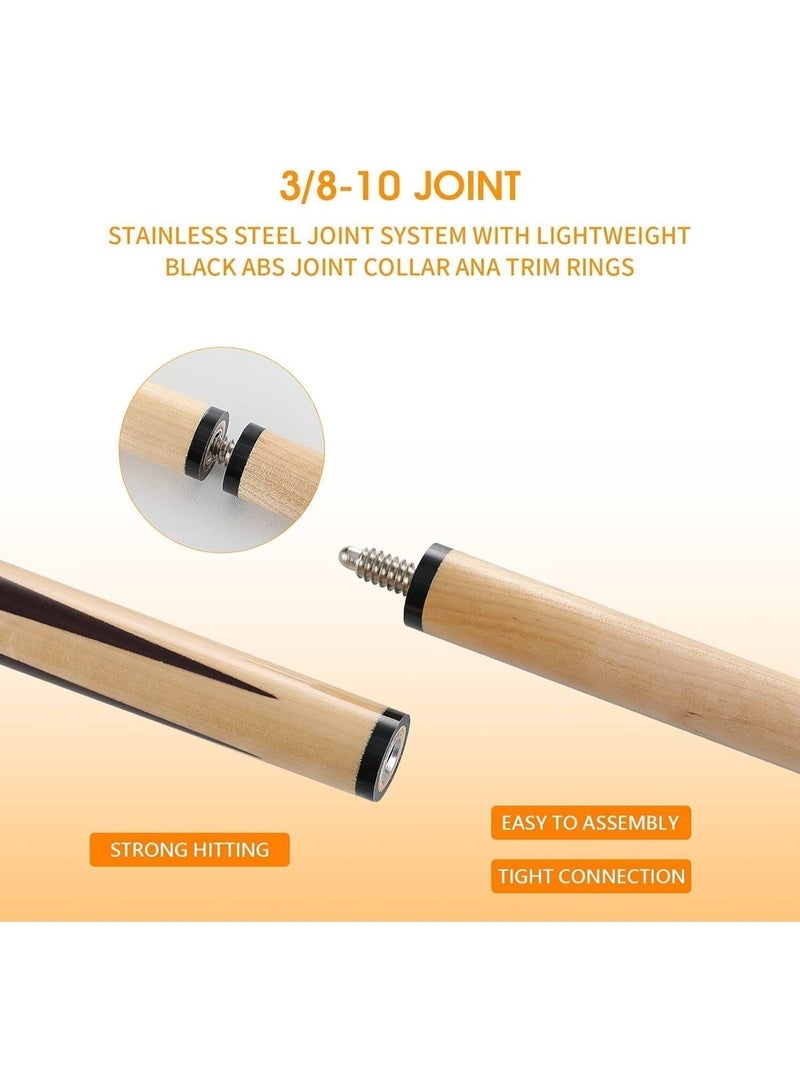 Pool Cue Stick Billiard Cue Sticks with 12mm Tip Heavy Hitter Jump Break Cue Lightweight Portable Wooden Durable Cue Stick Hand Painted Billiard Sticks for House Bar Club Break Jumps with cover bag - Image 4