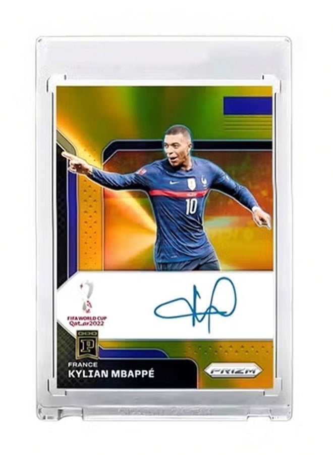 بانيني بطاقة كرة قدم بتوقيع كيليان مبابي، بطاقة تداول موقعة، إصدار ريفراكتور للمجمعين، تذكارات وبطاقات رياضية لعشاق كرة القدم وهواة الجمع - Image 1