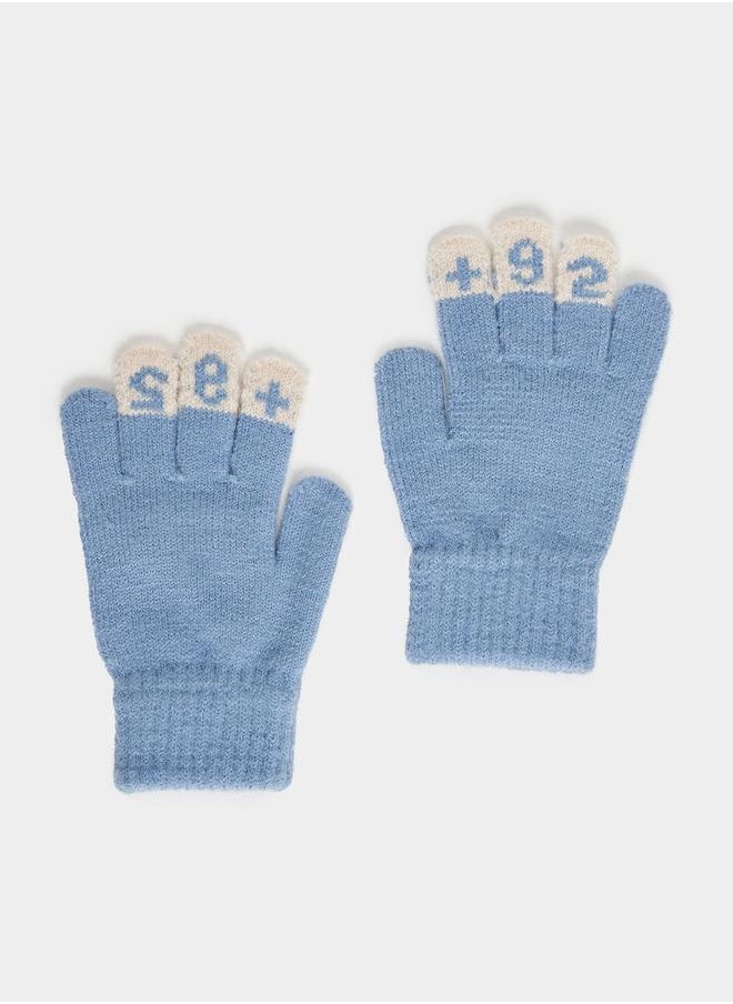 Styli Car Pattern Knitted Warm Gloves  - Image 3