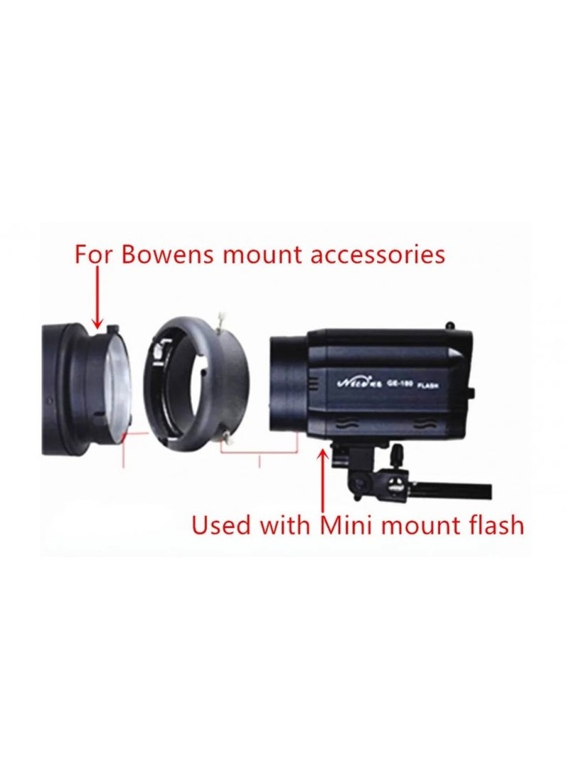 Generic Speed ​​Ring Adapter to Connect Mini Flash Mount to Bowens Mount photography Accessories Interchangeable Mounts  - Image 5