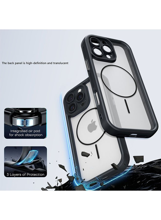 ليدين جراب MagSafe الهجين المقاوم للصدمات لهاتف iPhone 17 Pro، واقي للكاميرا، ظهر شفاف - Image 5
