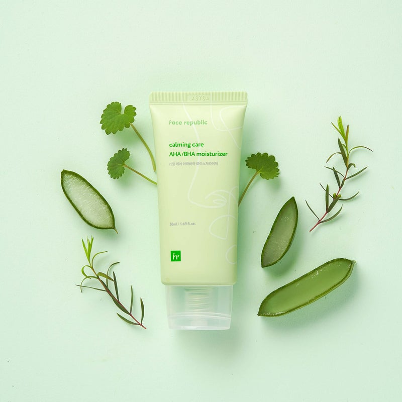 Face Republic Calming Duo - Calming Blemish Madecassoside Serum & Calming Care AHA/BHA Moisturizer | Oily, sensitive skin, Blemish care - Image 5