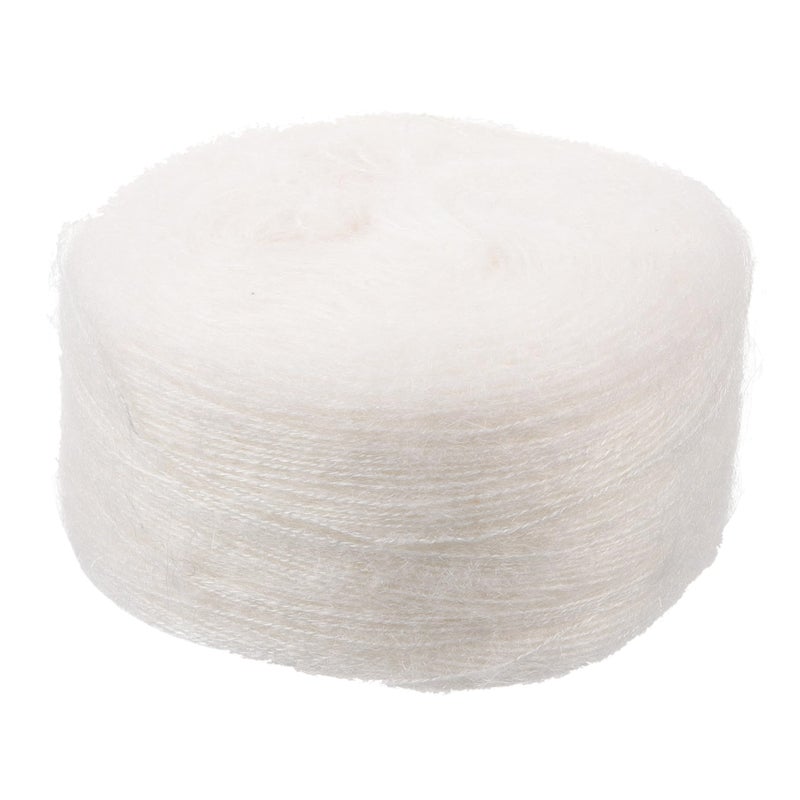 Soft Mohair Blend Knitting Yarn For Sweaters Scarves DIY Crochet White - Image 2