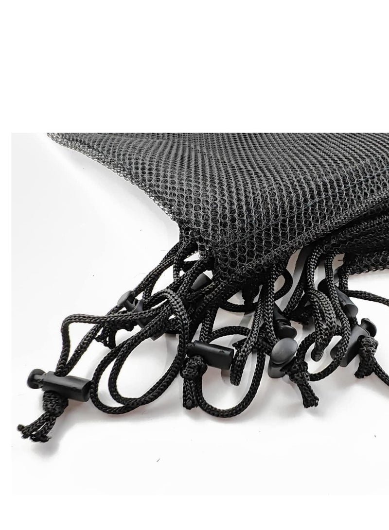 10 قطع من أكياس الرباط الشبكية من النايلون مع قفل سلكي للإغلاق، حقيبة غسيل رقيقة للغسالة، حقيبة رياضية صغيرة لكرة السلة، الكرة الطائرة، كرة القدم، كرات الغولف - Image 2