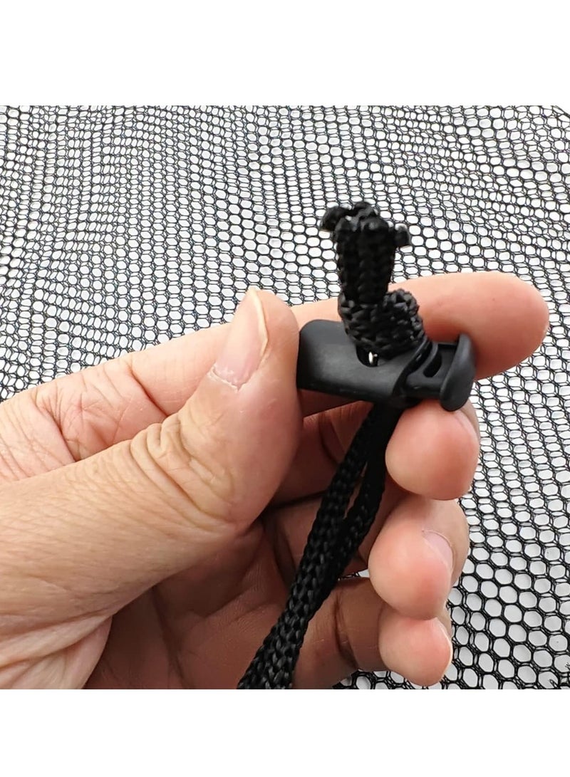 10 قطع من أكياس الرباط الشبكية من النايلون مع قفل سلكي للإغلاق، حقيبة غسيل رقيقة للغسالة، حقيبة رياضية صغيرة لكرة السلة، الكرة الطائرة، كرة القدم، كرات الغولف - Image 5