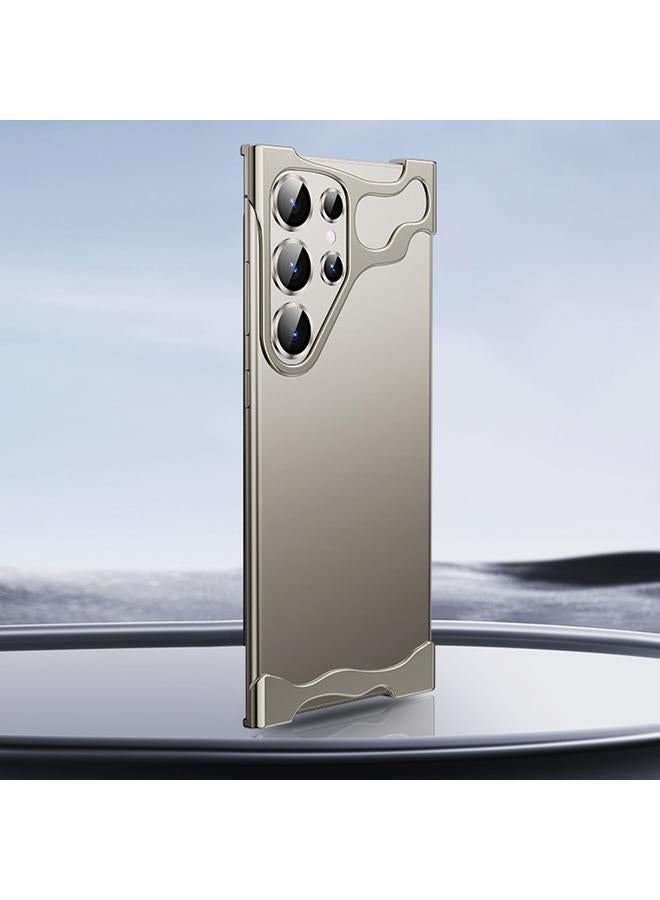 S-TOP Case For Samsung Galaxy S25 Ultra 5G Frameless Metal Corner Pad Phone Case with Lens Film - Image 1