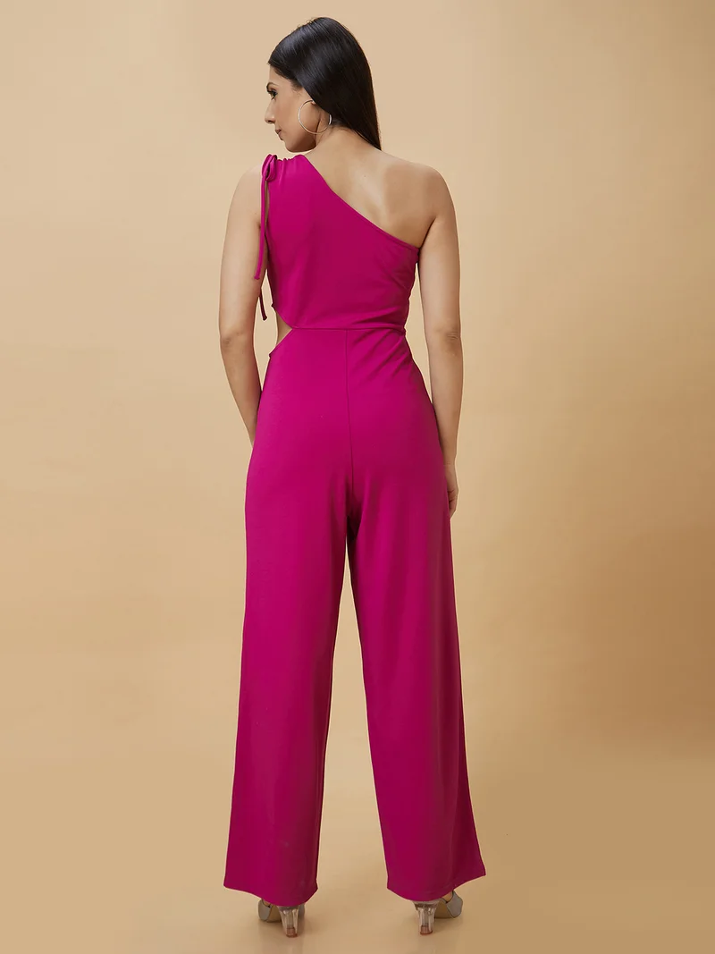 globus Women One Shoulder Basic Jumpsuit