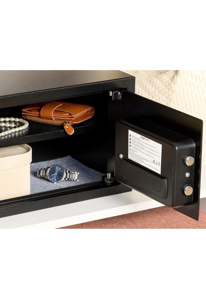 Midwest خزنة أمان فولاذية مع لوحة مفاتيح رقمية - تأمين المال، النقد، المجوهرات، وثائق الهوية، 14 لتر، 35 سم عرض × 35 سم عمق × 25 سم ارتفاع، أسود - Image 3