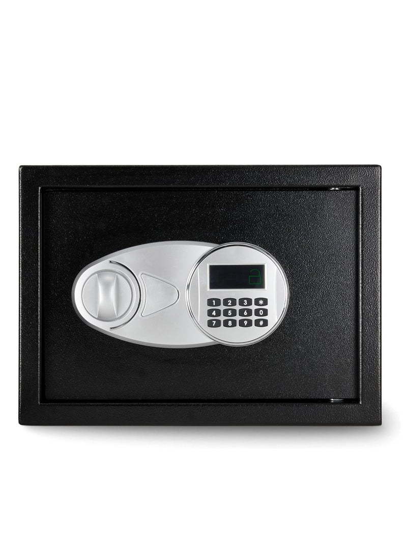 Midwest خزنة أمان فولاذية مع لوحة مفاتيح رقمية - تأمين المال، النقد، المجوهرات، وثائق الهوية، 14 لتر، 35 سم عرض × 35 سم عمق × 25 سم ارتفاع، أسود - Image 4